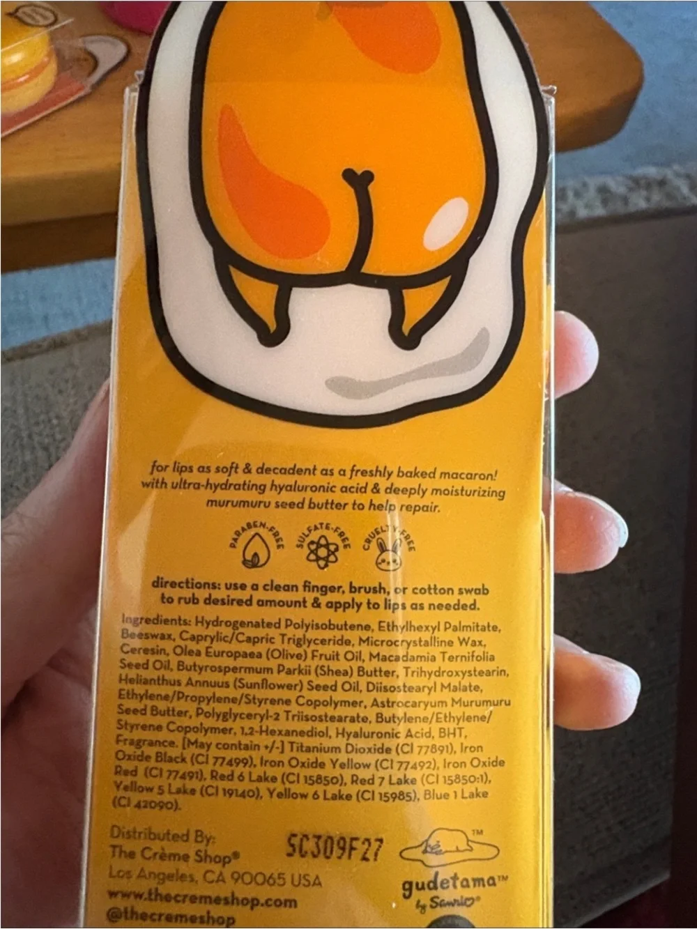 Creme Shop Gudetama Yellow Macaron Lip Balm
